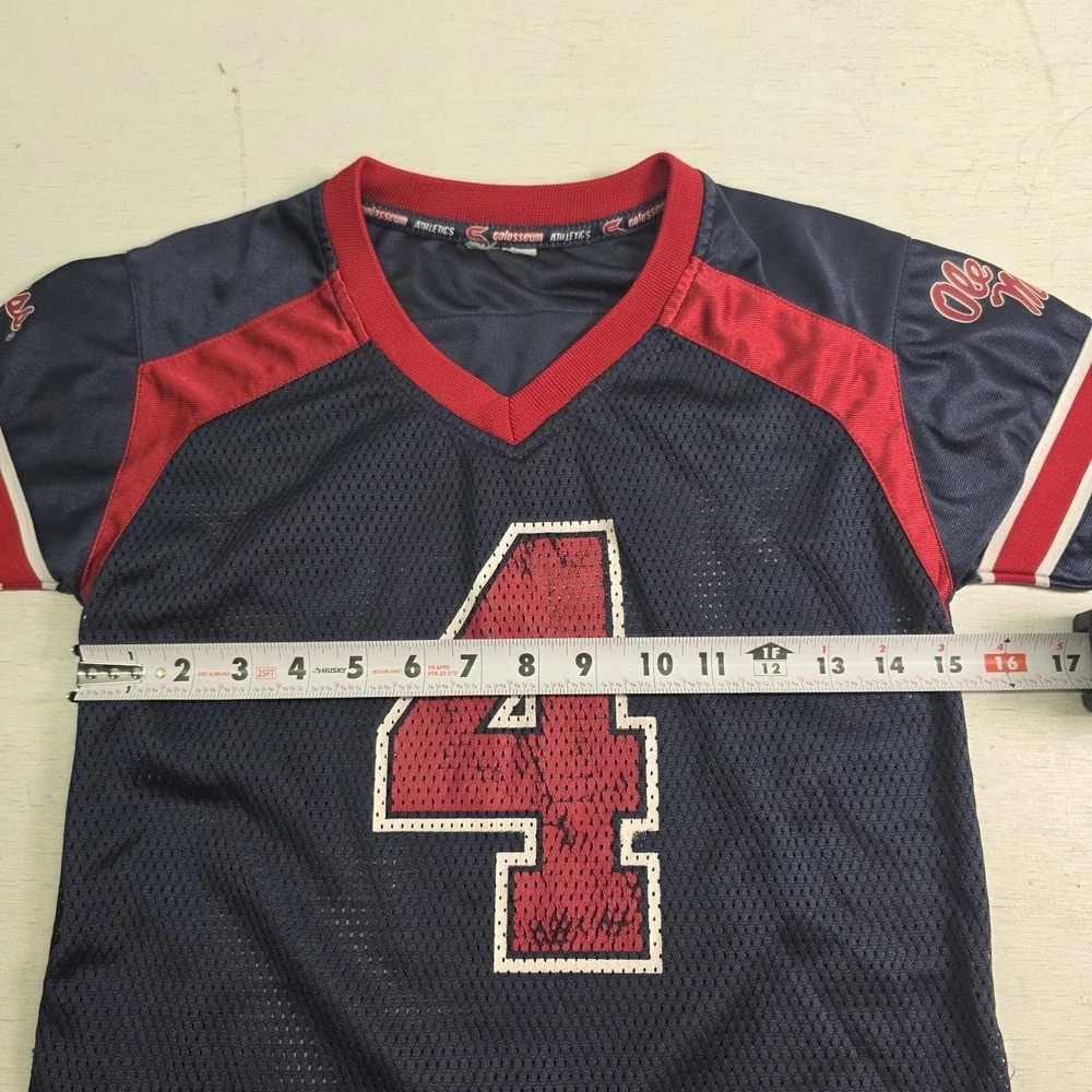 Colosseum Athletics NCAA Ole Miss Rebels‎ Football Jersey Kids Boys Sz S (4/5)